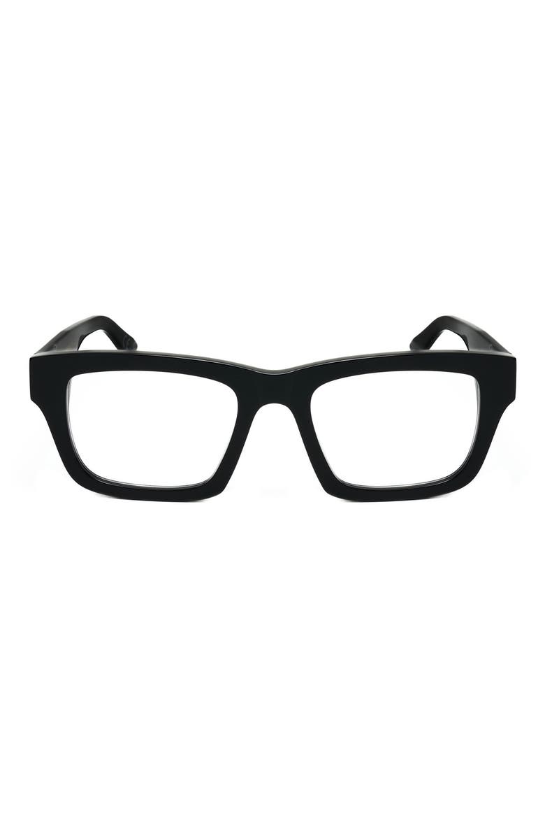 54mm Square Reading Glasses, Main, color, BLACK