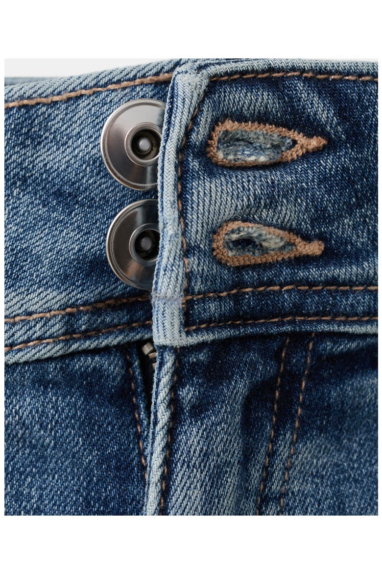 Low Waist Denim Mini Shorts, Alternate, color, MEDIUM VINTAGE BLUE