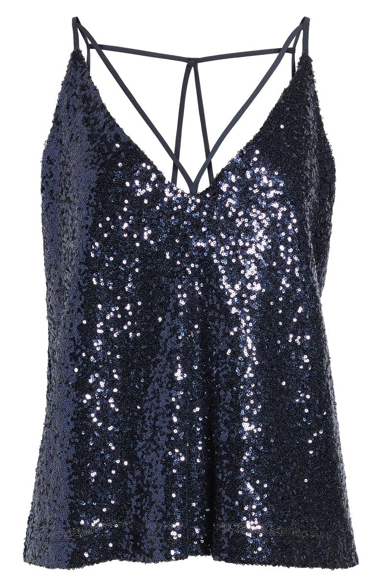 Lost + Wander Haute Matte Sequin Camisole, Alternate, color, 