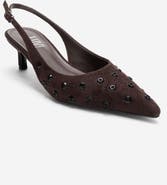 Prologue Shoes Lorex Embellished Stiletto Slingback Pump