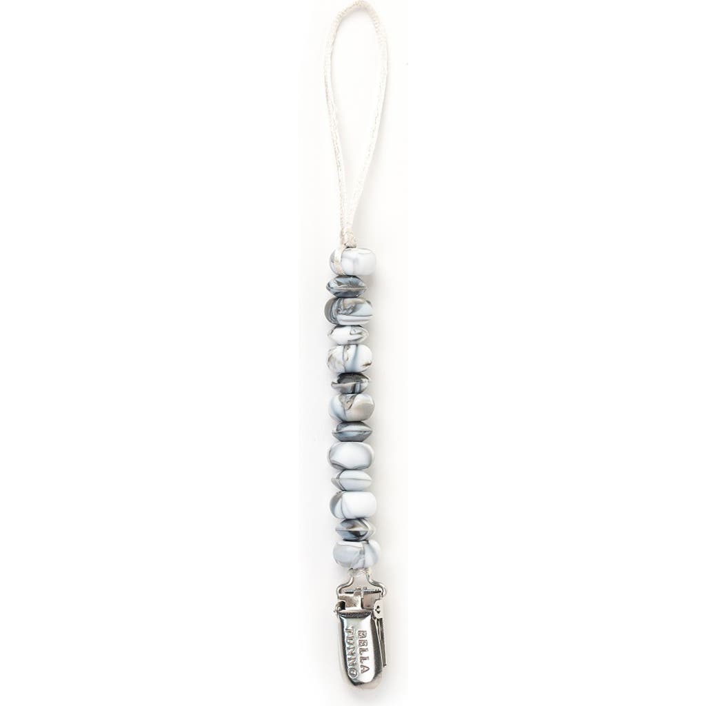 Bella Tunno Silicone Bead Pacifier Clip in Black Marble at Nordstrom