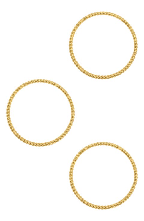 Set of 3 Rope Bangle Bracelets