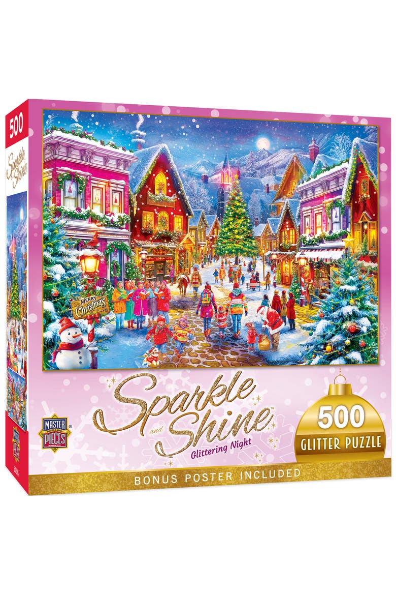Glittering Night 500pc Glitter Puzzle, Main, color, Multicolor