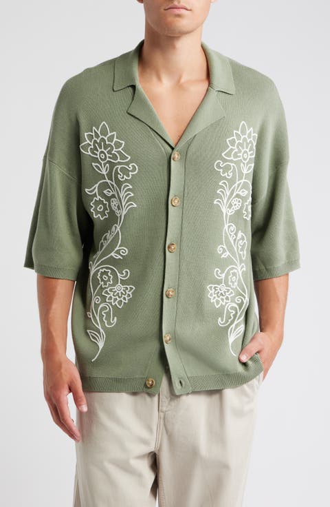 Floral Embroidered Polo