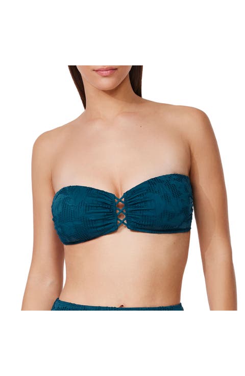 Jolene Textured Bandeau Bikini Top
