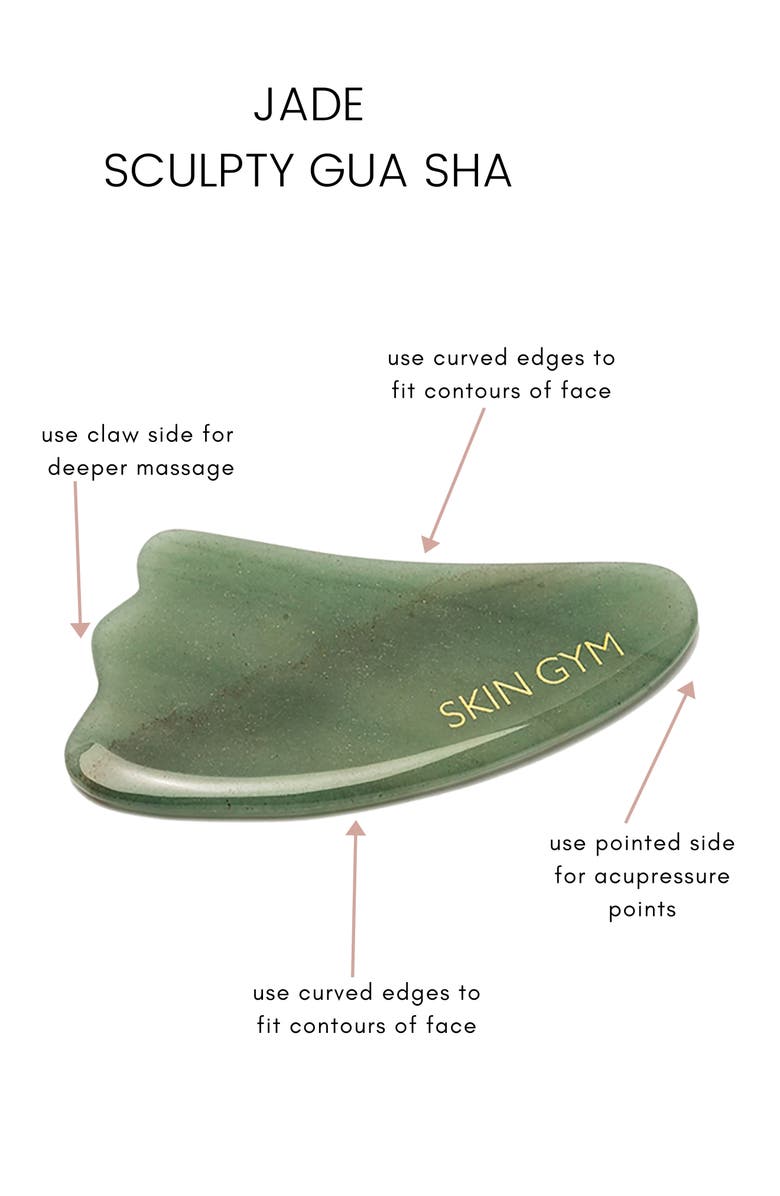 Skin Gym Jade Gua Sha Facial Tool, Alternate, color,