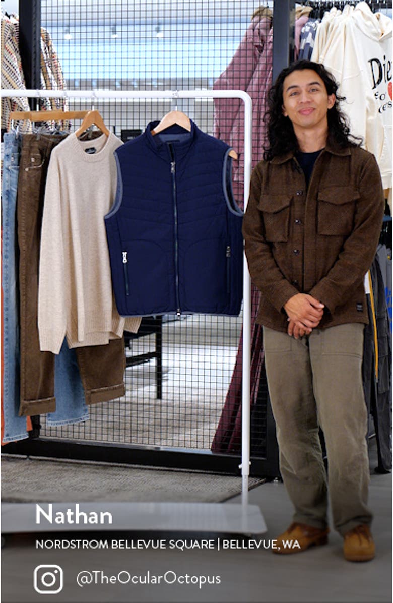 Water Resistant Stretch Nylon Puffer Vest, sales video thumbnail