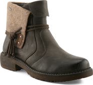 Spring Step Iceridge Faux Leather Faux Fur Trim Bootie