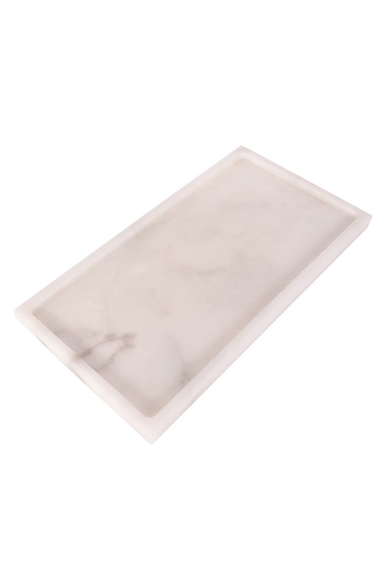 Artifacts Trading Company Rectangular Marble Tray, Alternate, color, White Matte