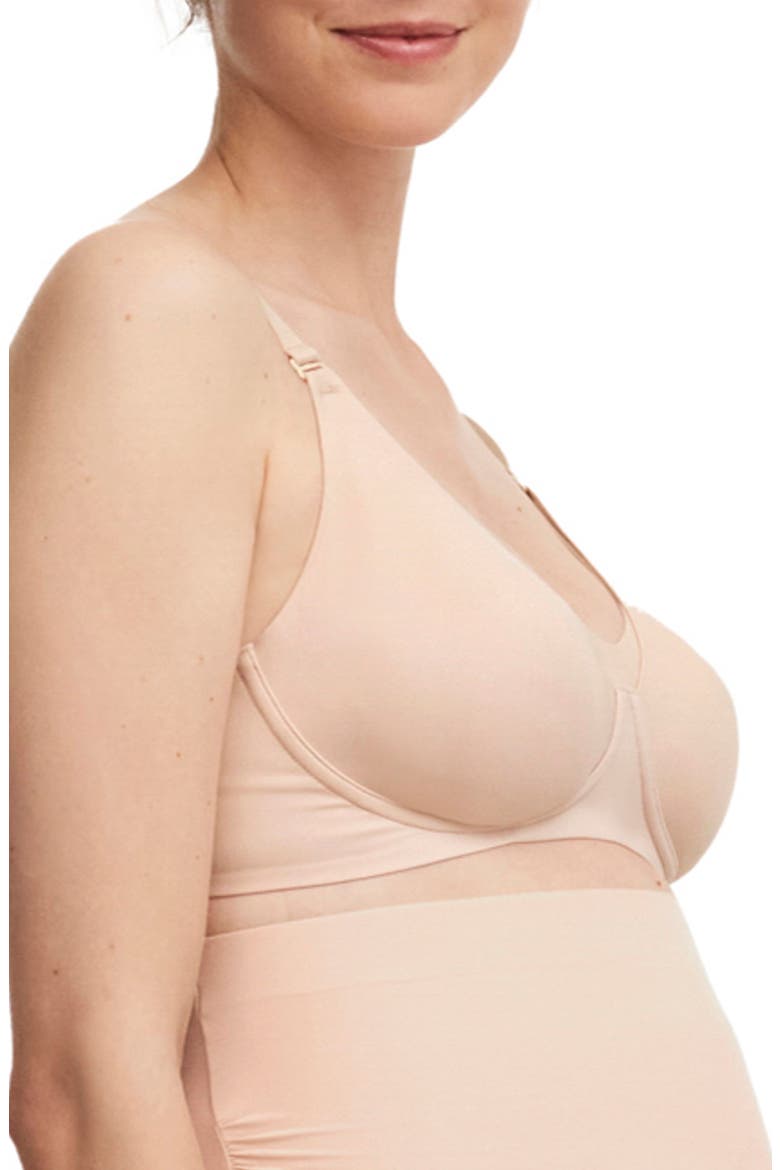 Pure Wireless Unlined Maternity/Nursing Bra, Alternate, color, NUDE BLUSH-1N