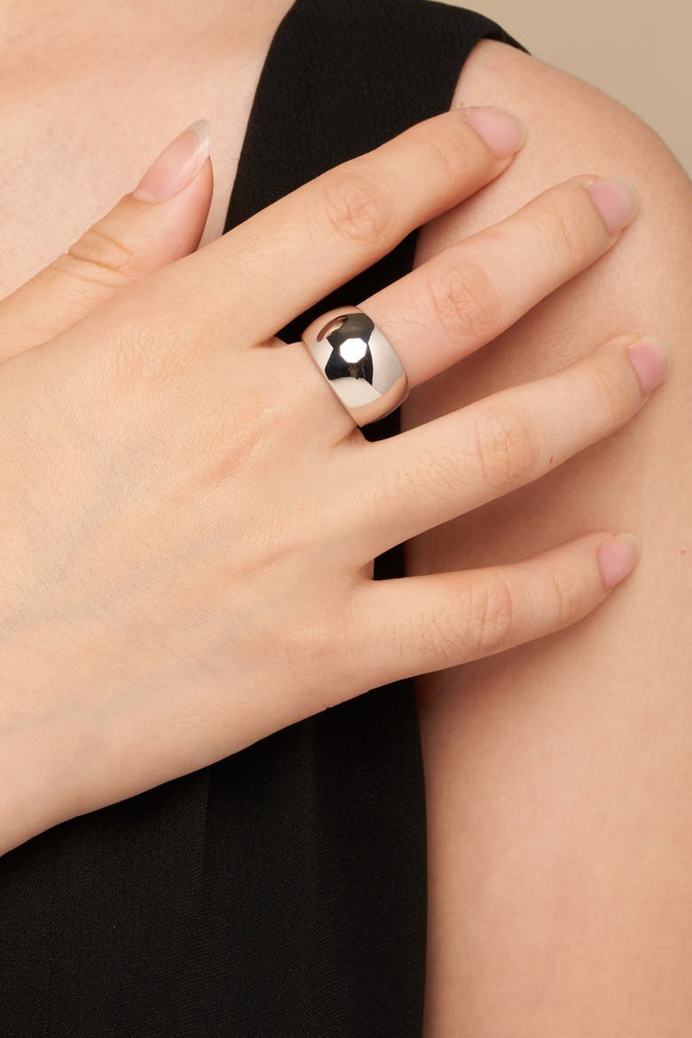Sterling Silver Bold Wide Band Dome Ring, Alternate, color, Sterling Silver