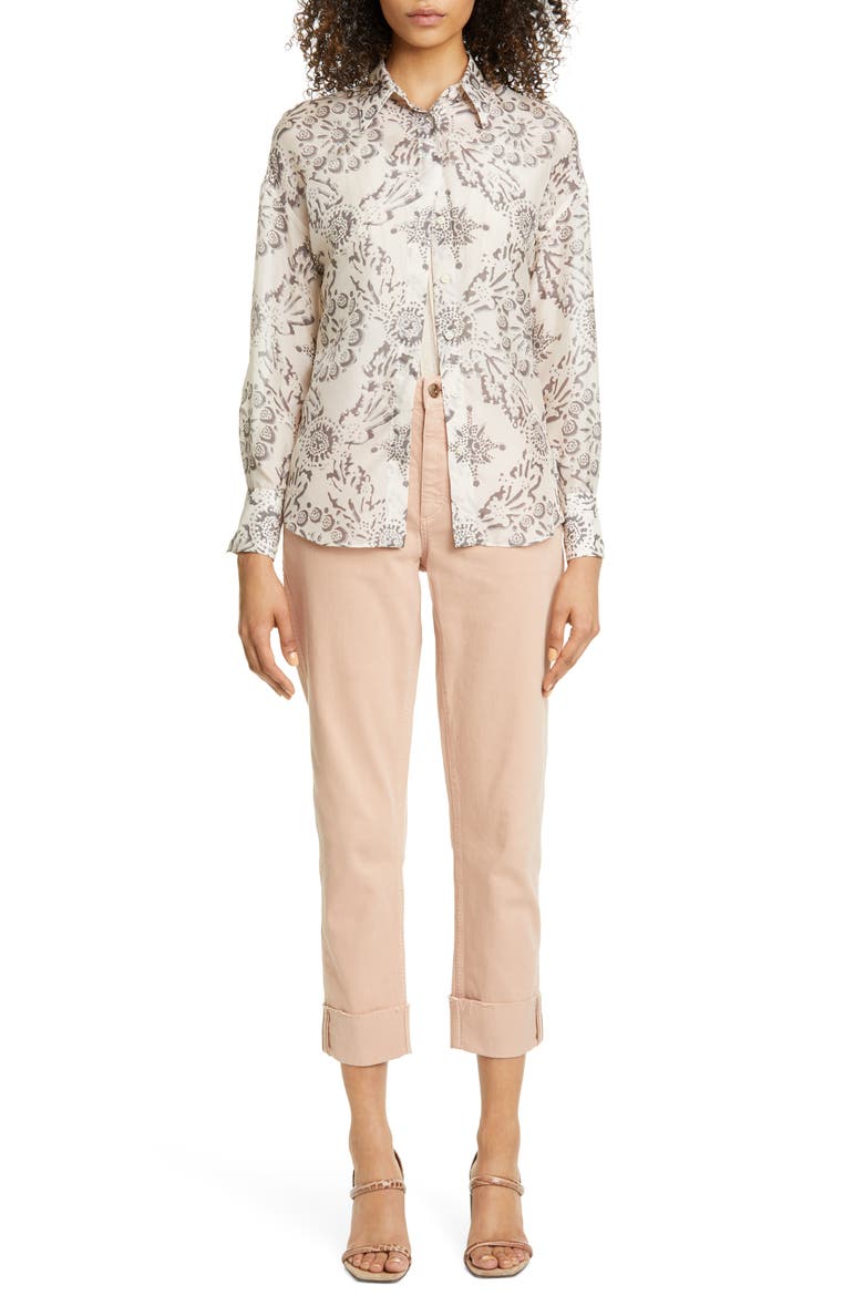Garment Dyed Straight Leg Jeans, Main, color, ASH ROSE