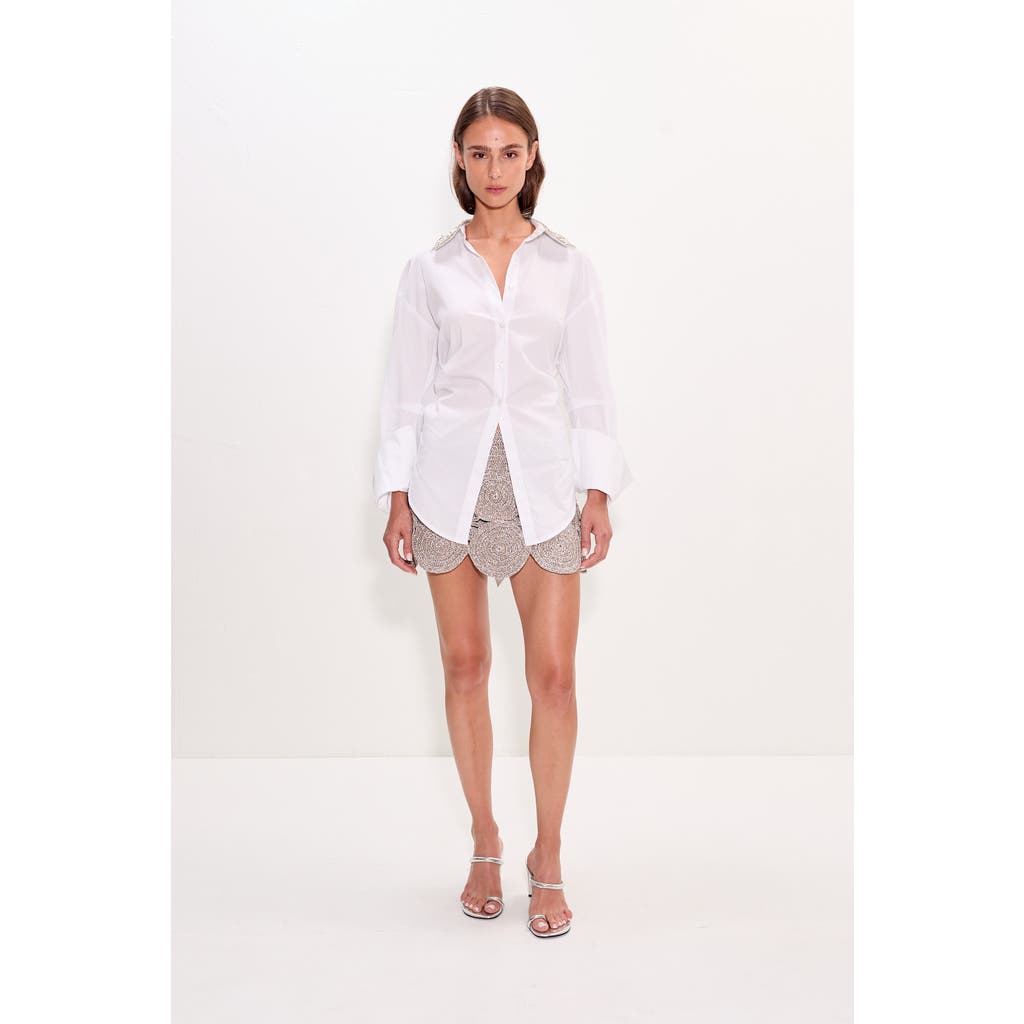 Simonmiller Loch Embellished Button Up In White