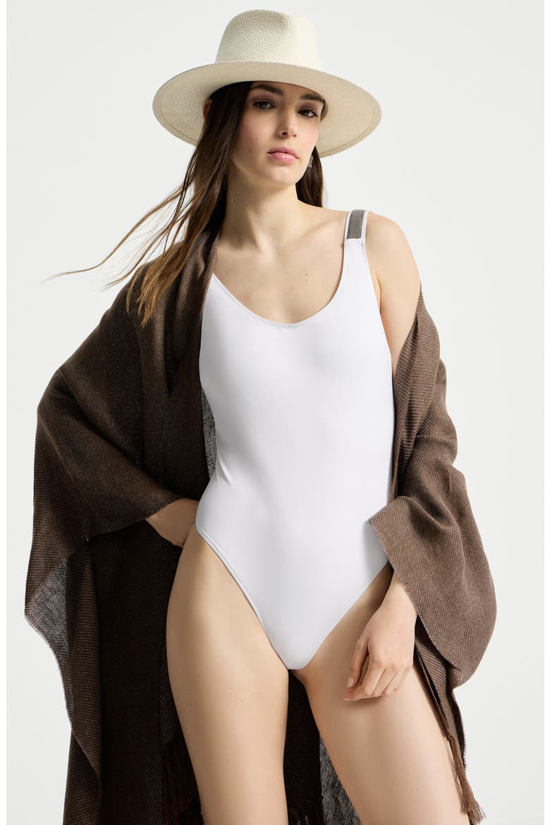 One-piece swimsuit, Alternate, color, White