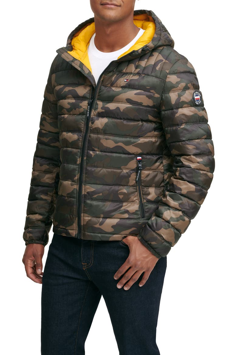 Packable Hooded Puffer Jacket, Alternate, color, CAMOUFLAGE