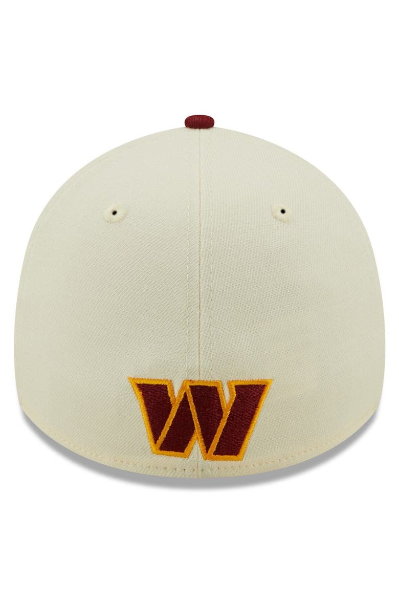 Men's New Era Cream/Burgundy Washington Commanders 2022 Sideline 39THIRTY 2-Tone Flex Hat, Alternate, color, Cream