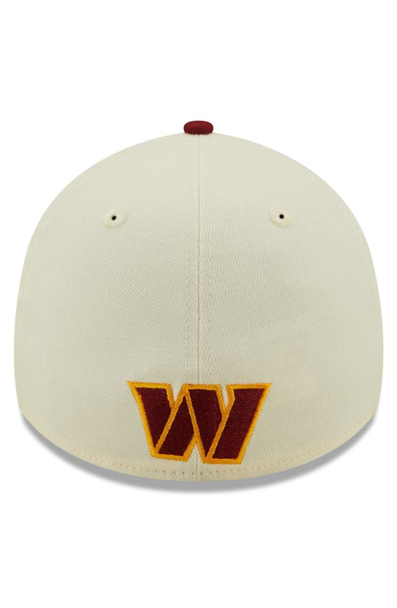 New Era Men's New Era Cream/Burgundy Washington Commanders 2022 Sideline 39THIRTY 2-Tone Flex Hat, Alternate, color,