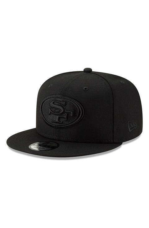 Men's New Era Black San Francisco 49ers Black On Black 9FIFTY Adjustable Hat