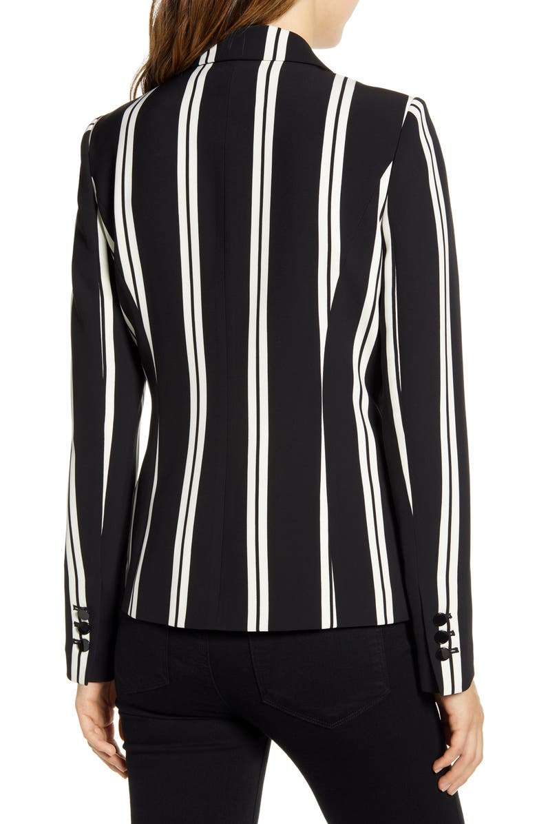 KARL LAGERFELD PARIS Stripe Blazer, Alternate, color,
