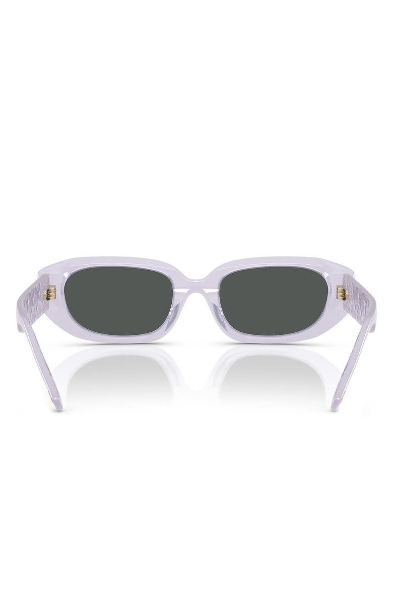 Tory Burch 52mm Irregular Sunglasses, Alternate, color, Milky Purple / Grey