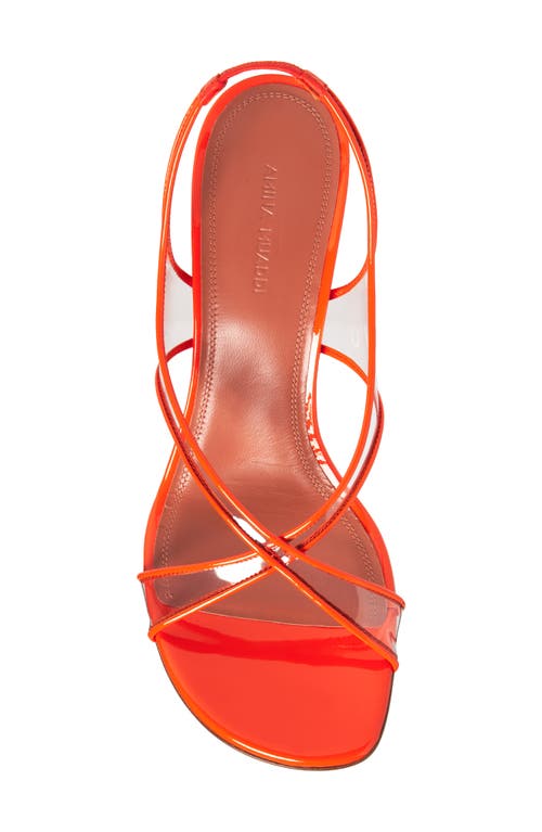 Amina Muaddi Lena Slingback Sandal In Orange
