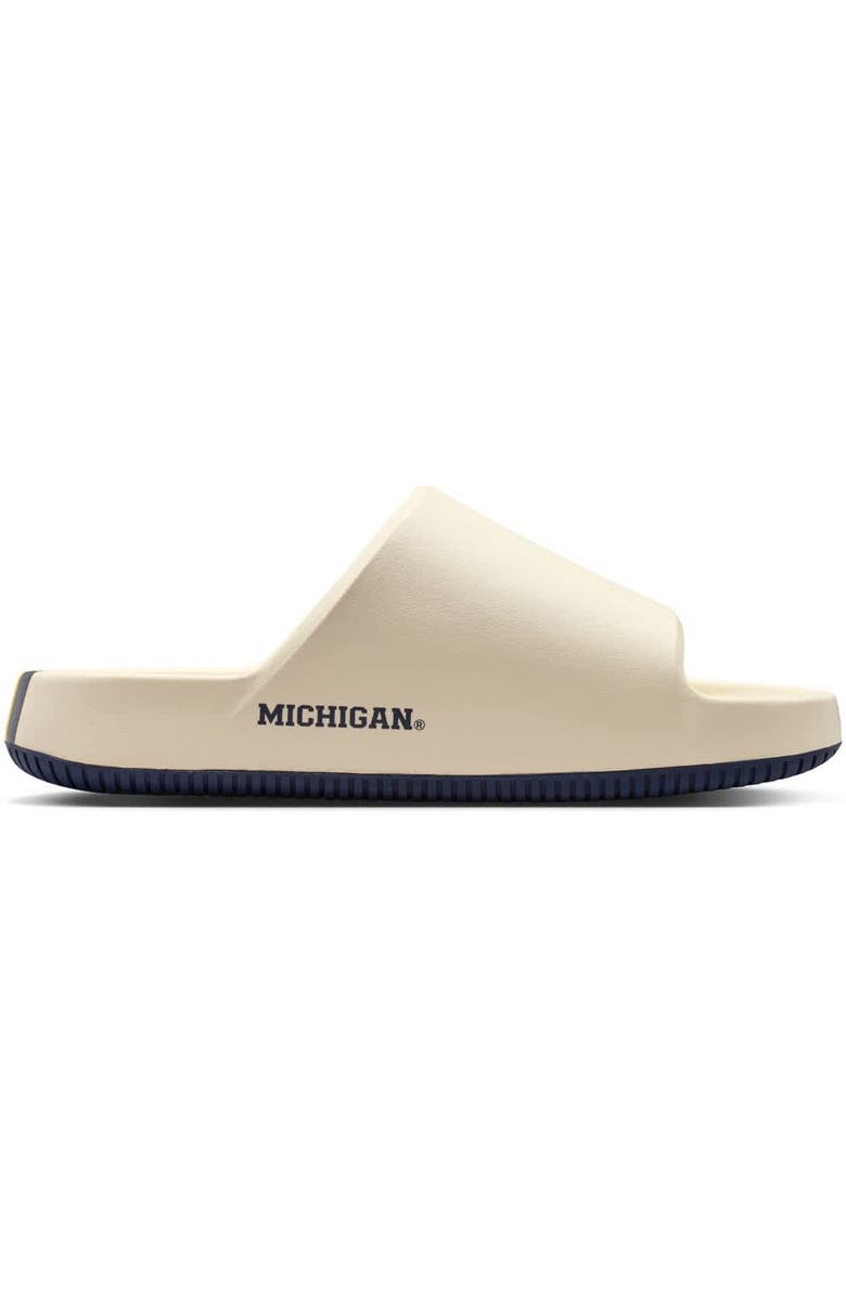 Nike Men's Nike Michigan Wolverines Calm Slides 2.0, Alternate, color, Cream