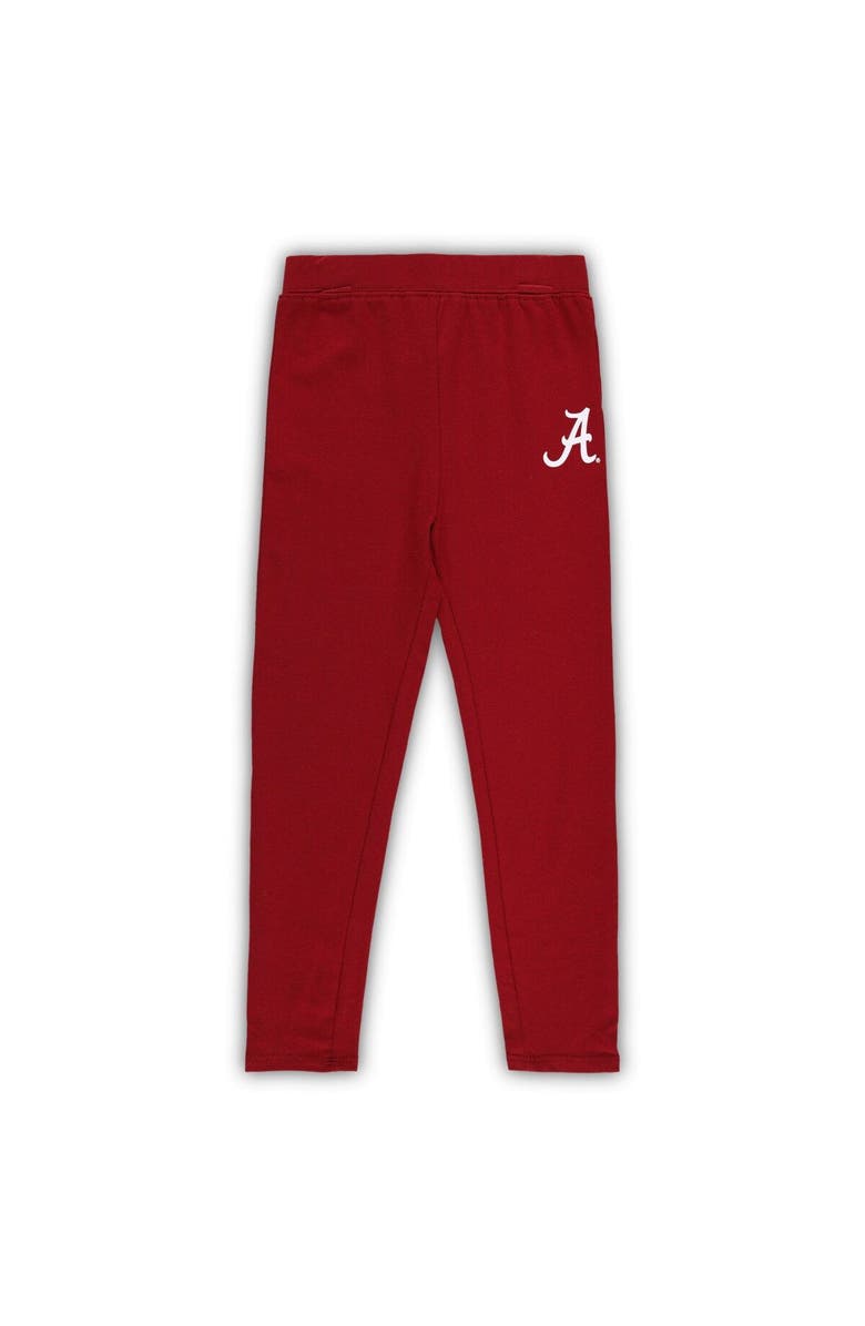 Outerstuff Preschool & Toddler Heathered Gray/Crimson Alabama Crimson Tide Forever Love T-Shirt & Leggings Set, Alternate, color,