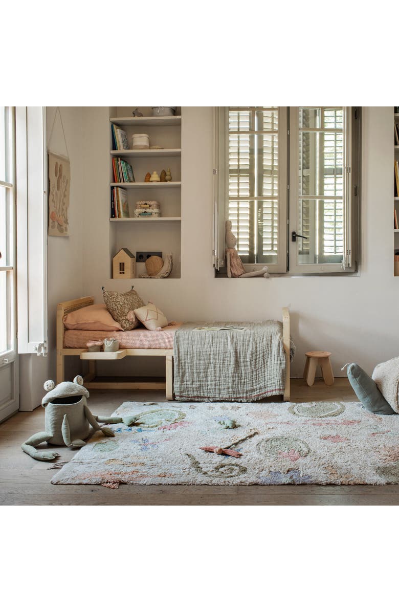 Lorena Canals Basket Fred the Frog, Alternate, color, Olive, Natural