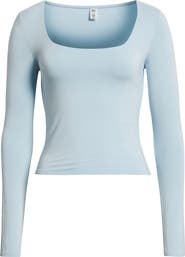 BP. Long Sleeve Square Neck T-Shirt