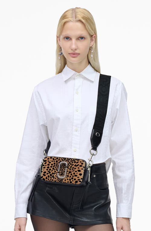 Marc Jacobs The Snapshot Leopard-print Calf Hair Cross-body Bag In Black