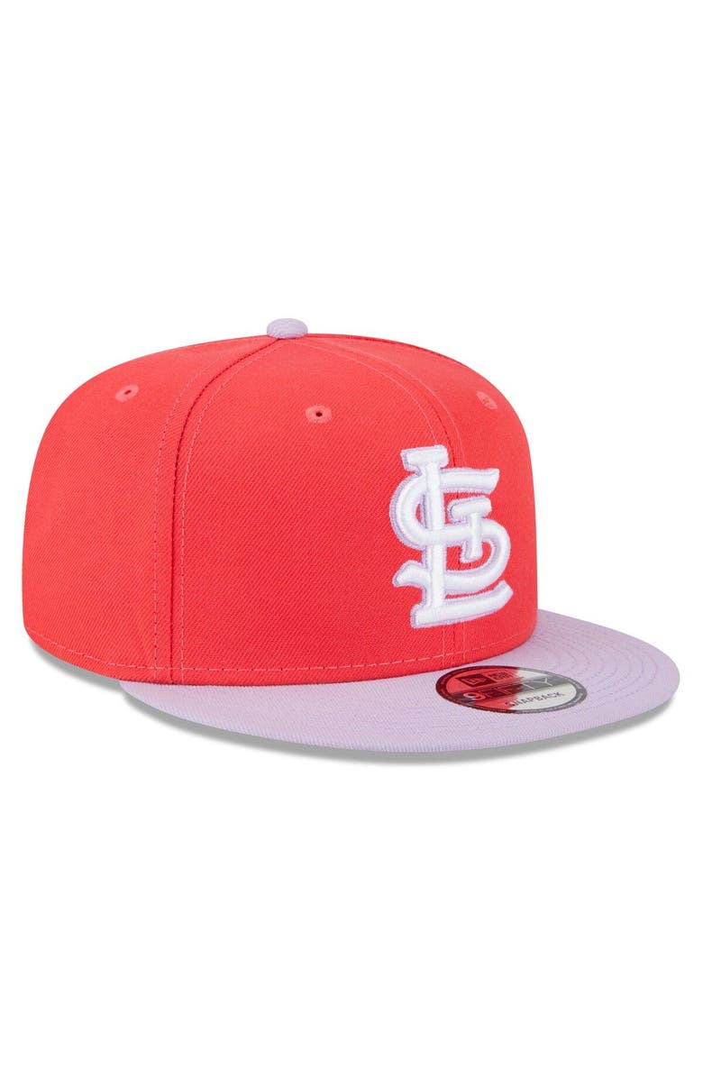 New Era Men's New Era Red/Purple St. Louis Cardinals Spring Basic Two-Tone 9FIFTY Snapback Hat, Alternate, color, 