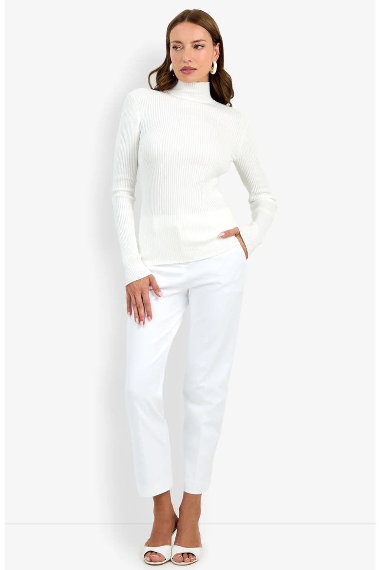 Hempstead Mock Neck Top, Main, color, Whitewash