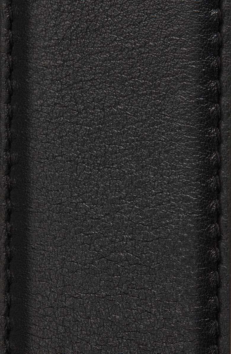 Versace Medusa Medallion Buckle Leather Belt, Alternate, color, Black-Palladium