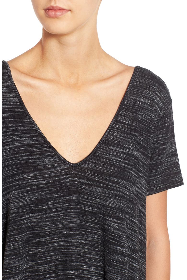 Strappy Back Tee, Alternate, color, CHARCOAL