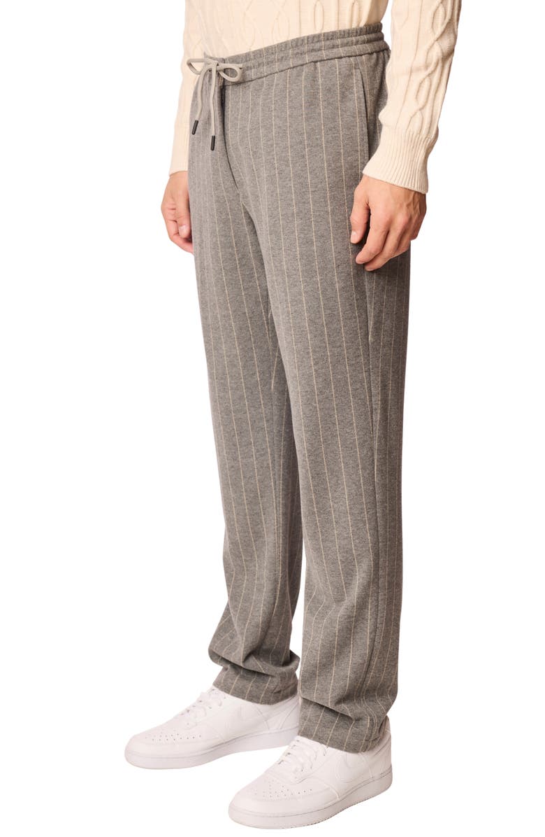 PAISLEY & GRAY Chester Drawstring Pants, Alternate, color, Light Grey Tan Pinstripe