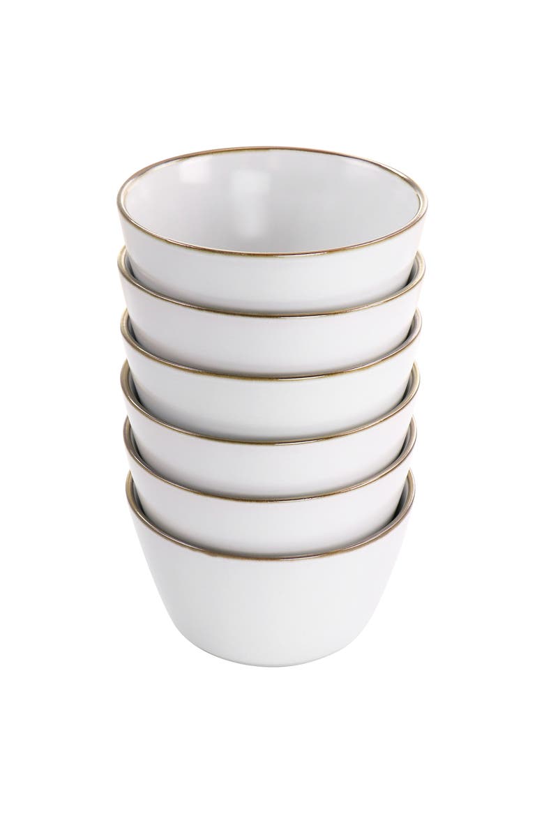 Arthur 6 Piece Stoneware Bowl Set, Alternate, color, White
