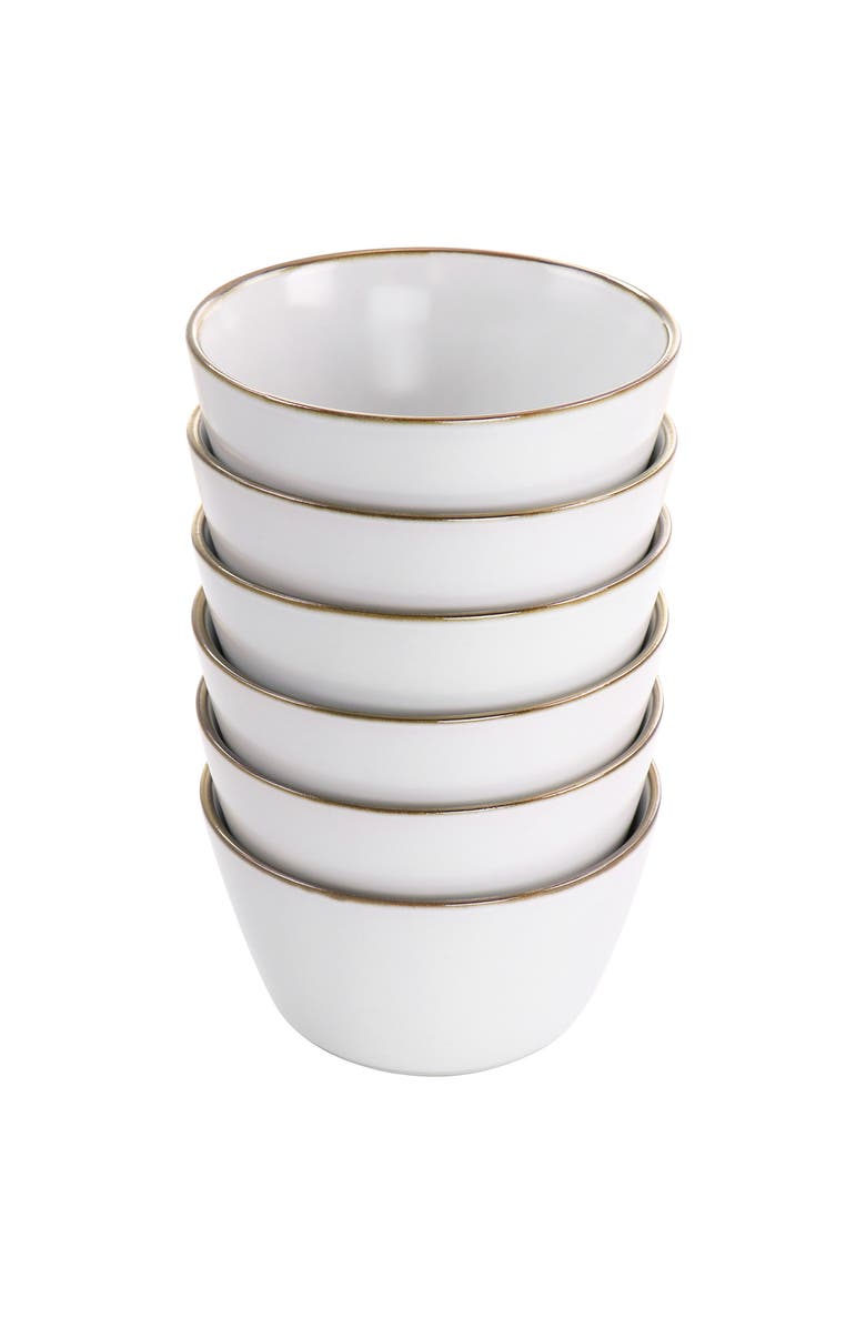 Elama Arthur 6 Piece Stoneware Bowl Set, Alternate, color, White