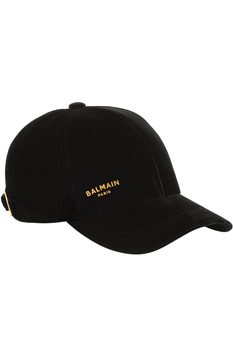 Balmain Paris velvet cap, Main, color, Black
