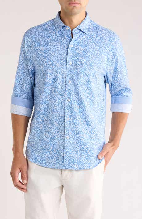 Tommy Bahama Lazlo Seaside Soiree Leaf Print Button-Up Shirt
