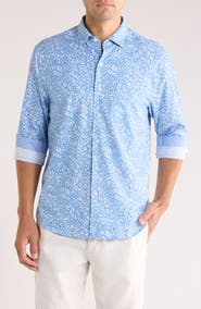 Tommy Bahama Lazlo Seaside Soiree Leaf Print Button-Up Shirt