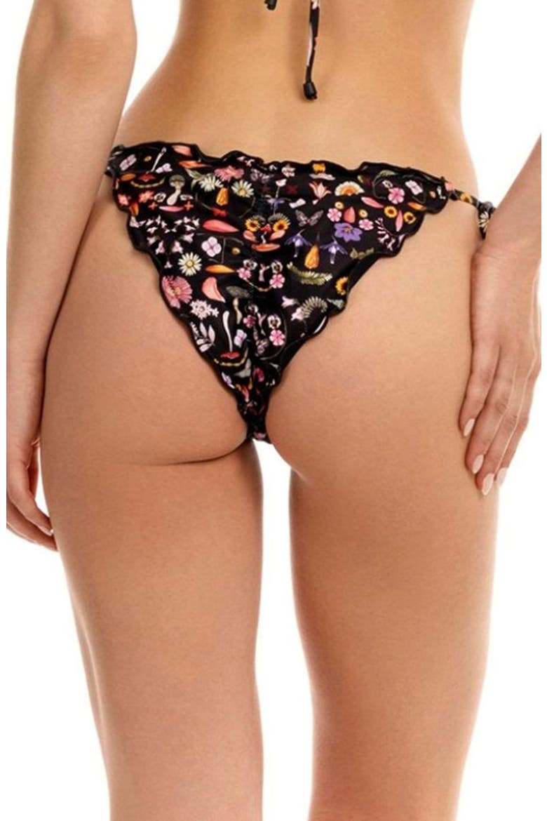 Alegra Mbara Side Tie Bikini Bottoms, Alternate, color, BLACK
