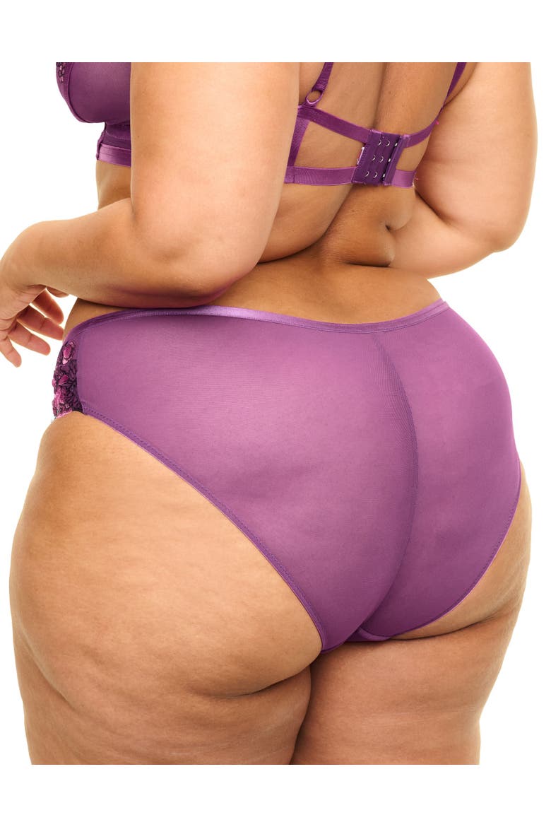 Emilie Hipster Panties, Alternate, color, Floral purple
