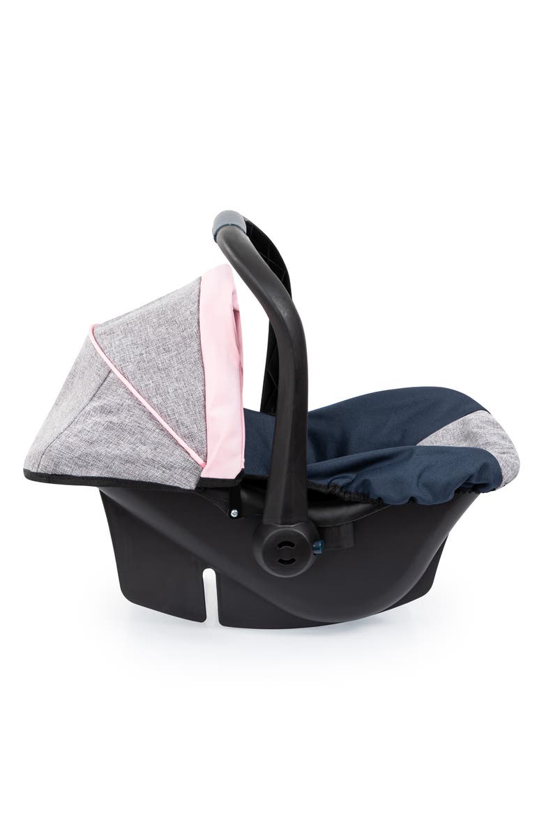 Bayer Design Car Seat Grey, Blue, Pink Butterfly Fits Dolls Up To 18 Inch, Alternate, color, Multicolored