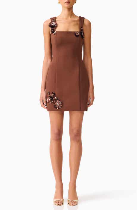 Elliatt Emma Floral Appliqué Cocktail Minidress
