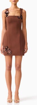 Elliatt Emma Floral Appliqué Cocktail Minidress