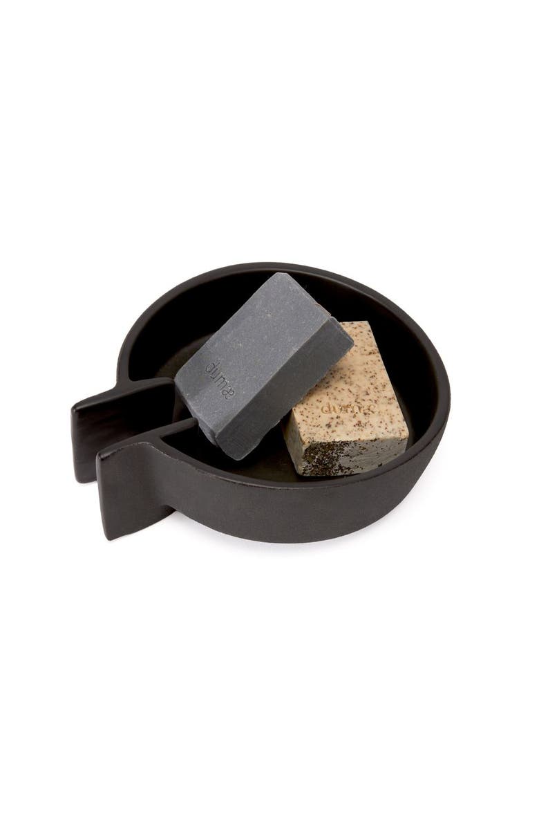 Dumae Roman Soap Dish, Main, color, Raw Noir