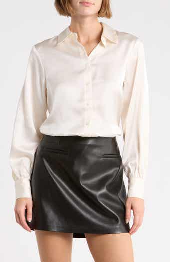 Satin Button-Up Shirt