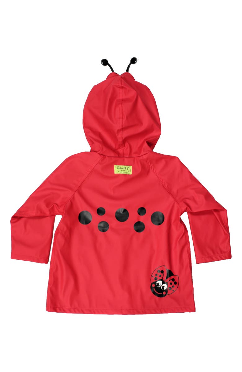 Western Chief Ladybug Hooded Raincoat, Main, color, 
