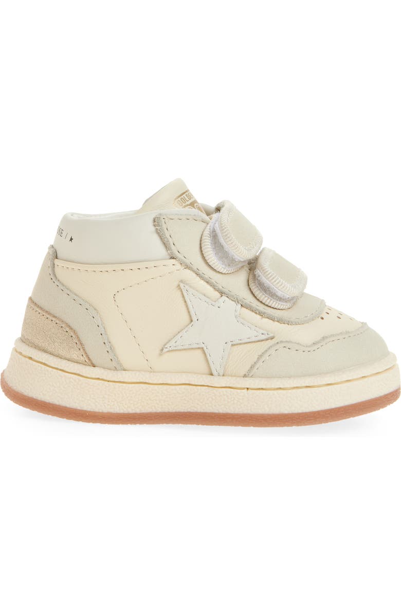 Golden Goose Kids' June Basket Mid Top Sneaker, Alternate, color, White/ Platinum