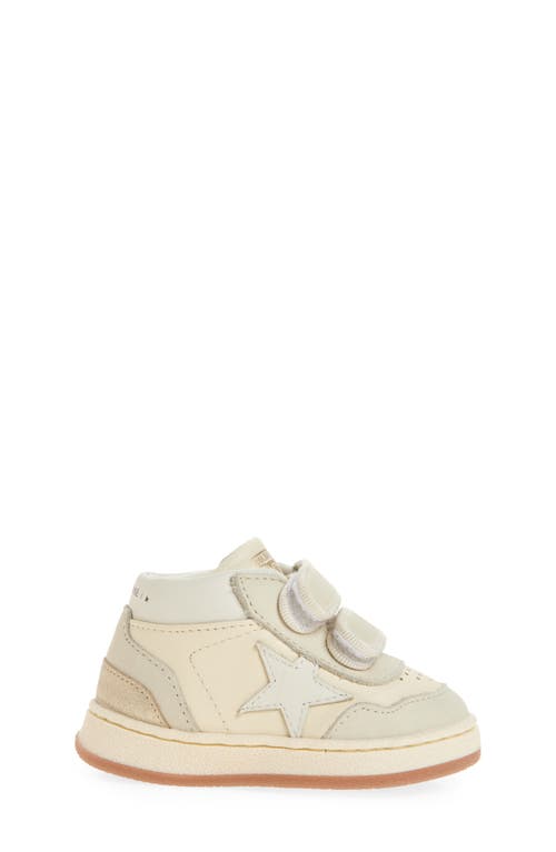 Golden Goose Kids' June Basket Mid Top Sneaker In White/platinum